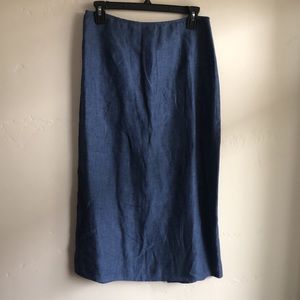 Talbots Petite Linen long skirt